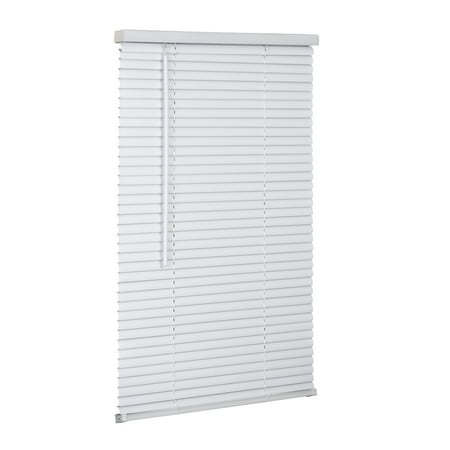 Lotus & Windoware Cordless 1  Vinyl Mini Blind 22  Wide x 36  Long  White (MLX2236WH)