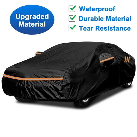 For Audi A4 Car Cover Outdoor Waterproof Sedan Full Cover Upgraded Material Automobiles Rain Sun UV Protection All Weather Black