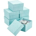 thumbnail image 1 of Caja de regalo rectangular de cartón kraft para guardar relojes, 6 unidades, 8,1 x 7,6 x 5 cm, con cojín de tela no tejida., 1 of 6
