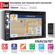 Dual Electronics XNAV267BT 6.2 inch Double Din Car Stereo with Built-in Navigation, New