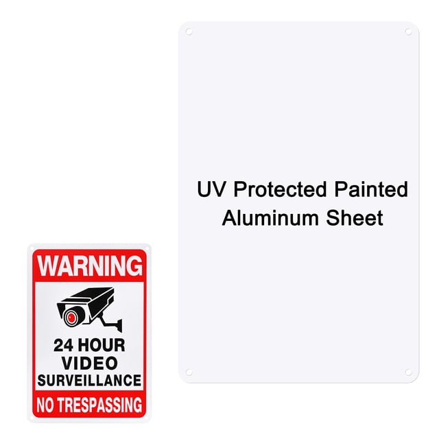 Uxcell 1-Pack Letreros de Metal en Blanco Blanco 12x18 Pulgadas Hoja de Aluminio Pintado Letreros en Blanco para Manualidades/Jardín/Exteriores Grosor 0.03 Pulgadas