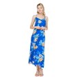 thumbnail image 1 of Robe Maxi à Imprimé Floral Hawaïen Luau pour Femme, Coupe Cœur, L Hibiscus Blue, 1 of 5