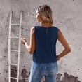 thumbnail image 5 of Stichou Womens Tank Tops 2026 Casual Sleeveless Shirt with Button Decor and Side Slit Summer Spring Tops Blue XL, 5 of 5