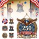 thumbnail image 4 of Esta placa de madera para la puerta, conmemorativa del 250.º aniversario del Día de la Independencia, es la elección perfecta para decorar tu hogar y mostrar tu patriotismo., 4 of 7