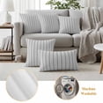 thumbnail image 5 of 2 Pack Outdoor Waterproof Throw Pillow Covers,Black White Chevron Texture Decorative Square Pillow Case Patio Pillowcases for Chair Couch Sofa 16x16in, 5 of 9