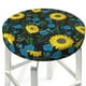 thumbnail image 3 of Disketp Sunflowers And Blue Flower Funda Redonda para Taburete, Funda de Cojín para Silla de Bar Suave y Elástica-14 inch, 3 of 7