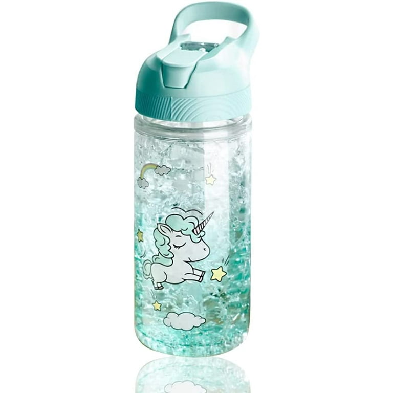 GILANO 18oz Kids Water Bottles for School BPA-Free Straw Water