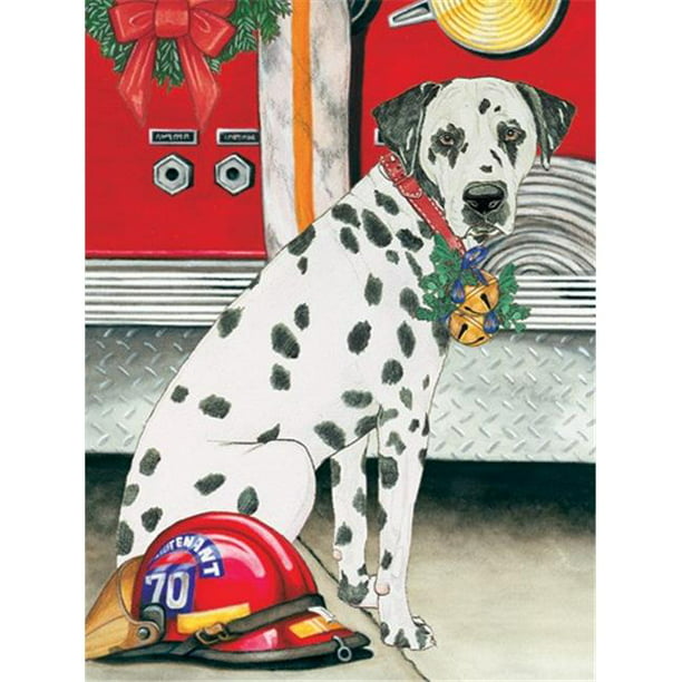 Pipsqueak Productions C883 Dalmatians Firedog Cartes de Noël en Boîte - Pack de 10