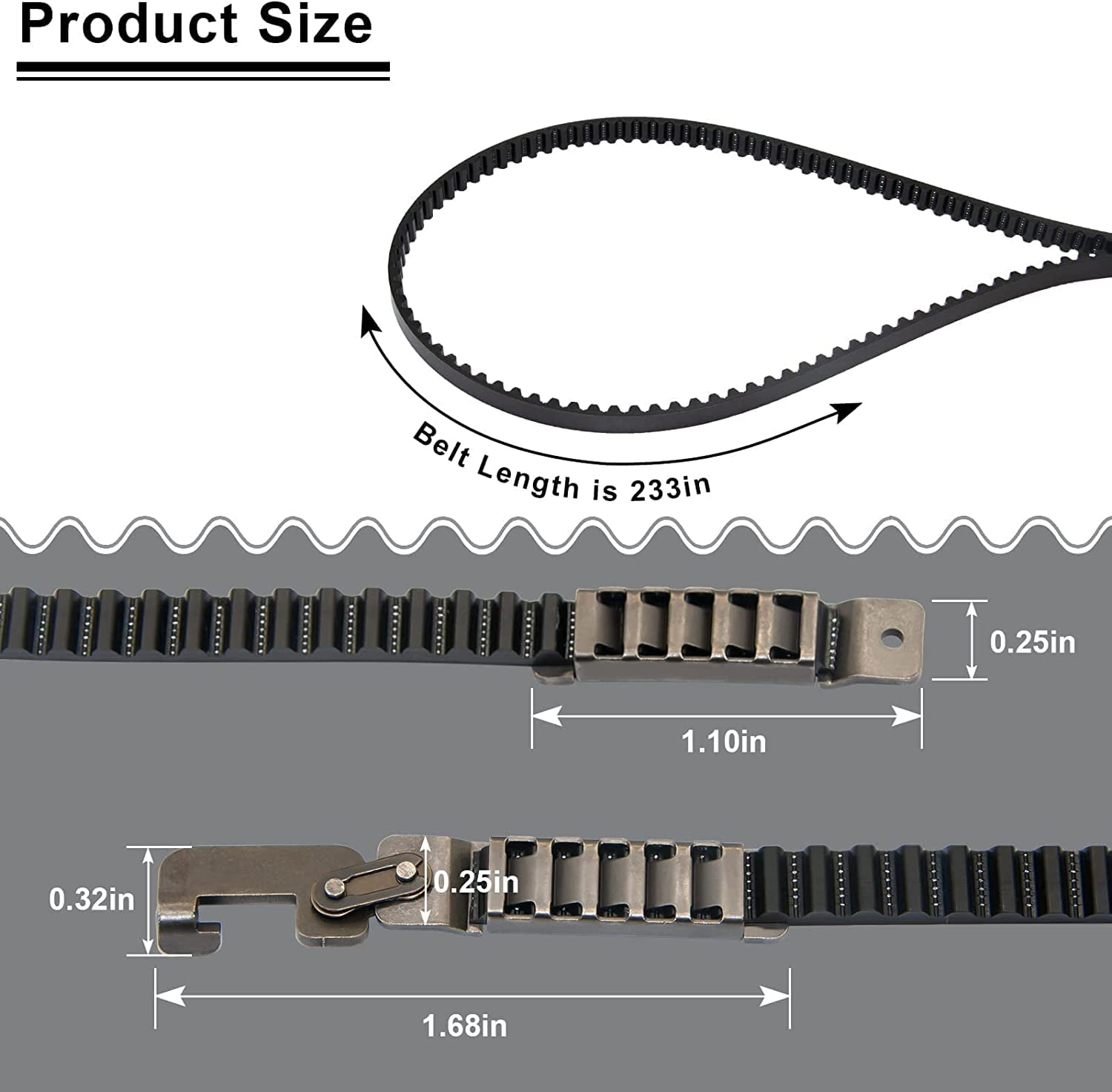 41A5434-11A 7FT Garage Door Opener Drive Belt – Compatible Replacement for LiftMaster, Chamberlain, Craftsman, Sentex, Whisper Models