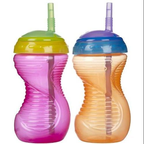 Munchkin 10 Oz. Mighty Grip Straw Cup, 2 Pack