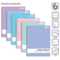 thumbnail image 3 of Better Office Products Spiral Notebooks, 10.5in x 8in, Assorted Colors, 70 Pages, 6 Count, 6 Pack, 3 of 5