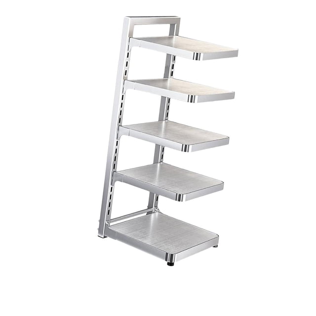Pot Pan Rack Organizador de cocina Organizador de espacio de ahorro de espacio de estante ajustable Pots y organizador de sartenes para encimera en el 5 niveles