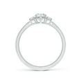 thumbnail image 2 of ANGARA Natural Diamond Three Stone Engagement Ring in 14K White Gold for Women (Size-4.8mm| Color-G| Clarity-VS2) | April Birthstone, Anniversary, Jewelry Gift for Women | Natural Diamond Ring, 2 of 10