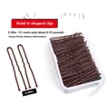thumbnail image 3 of Épingles à Cheveux en Forme de U Épingles à Cheveux, Épingles à Cheveux Mariée Marron (Brun-60pcs), 3 of 5