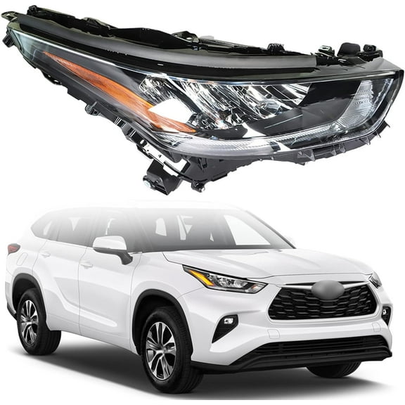 LABLT Headlights Replacement for Highlander 2020 2021 2022 L/LE/XLE Headlight Headlamp Right Passenger Side TO2503293 811100E460
