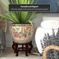 thumbnail image 3 of Red Lantern Large 18" Rose Medallion Porcelain Fishbowl Planter, 3 of 6