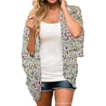 thumbnail image 1 of Nouveaux Cardigans Kimono Floraux pour Femmes, Décontractés, Amples, Ouverts à l'Avant, 1 of 6