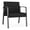 Castillo Black, variant on Waterfall Reception Waiting Oversize Guest Chair / Charcoal Steel / Brown