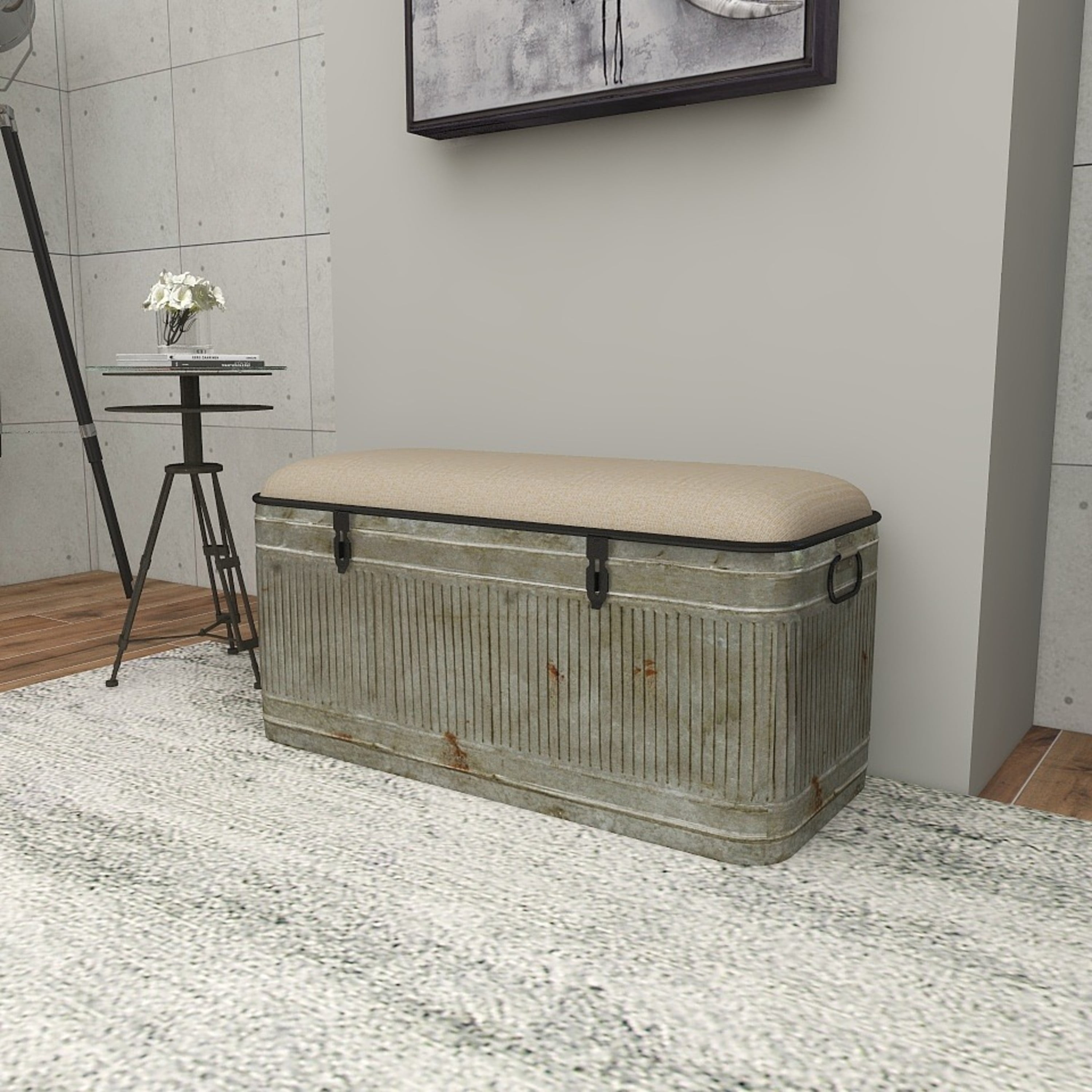 Dublin upholstered storage deals bench