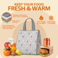 thumbnail image 5 of Princess Unicorn Butterfly Pattern Insulated Lunch Bag for Women & Adults,Large Portable Soft Cooler Lunch Bag,Thermal Food Storage Tote with Pearl Cotton,8.66L,8.75x5.75x9.5 Inch, 5 of 6