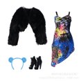 thumbnail image 1 of Ropa de moda para muñecas Barbie, abrigo de felpa de piel, falda, camisa de burbujas, pantalones, traje diario para muñeca BJD 1/6, accesorios de juguete para niñas（Not Include Doll Q, 1 of 5