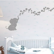 Elephant with Bubbles Nursery Room Vinyl Wall Decal