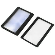 Unique Bargains 6 Pieces Black Frame Credit Card Reading Magnifier 3x Magnifying Wallet Lens