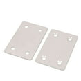 thumbnail image 1 of Plaques de Réparation Rectangulaires en Métal 4 Trous Supports Attaches 2 Pcs, 1 of 3