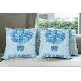 thumbnail image 6 of Ambesonne Blue Throw Pillow Cover 4 Pack, Balloons Polka Dots, 16", Sky Blue, 6 of 7
