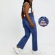 thumbnail image 5 of Pantalones de Cintura Alta para Mujeres Casual Cintura Elástica Caminando con Bolsillos Pantalones Impresos No Tela de Denim Imitación Pantalones de Denim Cómodos para Salir, 5 of 8