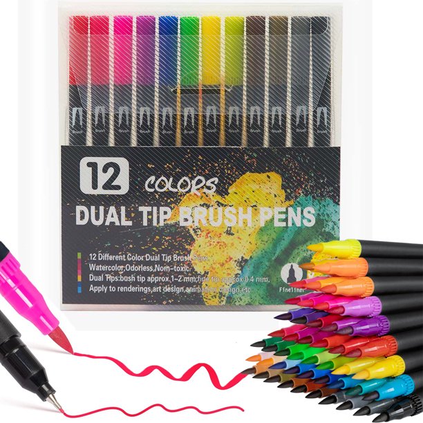 12 24 36 48 Colors Watercolor Brush Dual Tips Marker Pen Set With Fineliner Tip For Drawing Design Art Marker Supplies Drawing Markers Durable Create Watercolor Effect Best For Coloring Books Manga Walmart Com 12 24 36 48 Colors Watercolor Brush Dual Tips Marker Pen Set With Fineliner Tip For Drawing Design Art Marker Supplies Drawing Markers Durable Create Watercolor Effect Best For Coloring Books Manga Walmart Com