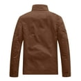 thumbnail image 3 of WenVen Men's Spring Lightweight Cotton Work Jacket Windproof Utility Coat Coffee S, 3 of 8