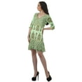 thumbnail image 4 of Moomaya Printed 3/4 Sleeve Georgette V-Neck Plus Size Clothing For Women Dress, 4 of 6