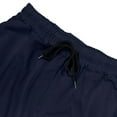 thumbnail image 5 of Casual Pants for Men Solid Color Relaxed Fit Straight Leg Elastic Waist Breathable Joggers with Zipper Pocket Loose Lightweight Mens Slacks Navy M, 5 of 9
