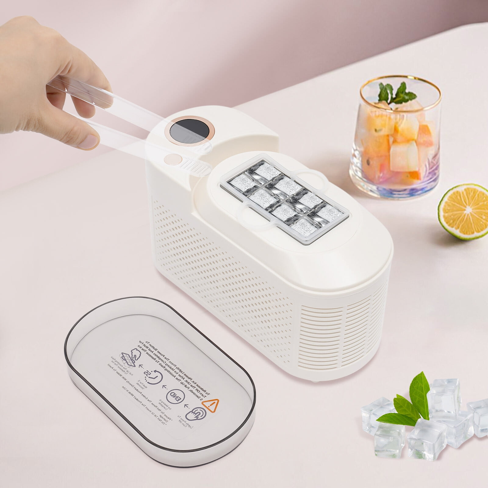 8 Cubes Mini Countertop Ice Maker Compact Ice Machine For Car Travel Ice Maker