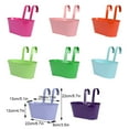 thumbnail image 3 of Transemion Multipurpose Hanging Flower Pot With Different Rainbow Colors Detachable Iron Balcony Planters Railing Hanging Light blue 1Set, 3 of 6