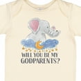 thumbnail image 4 of Inktastic Will You Be My Godparents? Cute Elephants Moon and Stars Boys or Girls Baby Bodysuit, 4 of 5