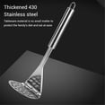 thumbnail image 4 of 1Pcs Mashed Potato Masher - Stainless Steel Potato Smasher, Masher Kitchen Tools & Utensils for Avocado, Bean, Salad, Vegetables, Fruit, Food, 10X3In (Silver2), 4 of 9