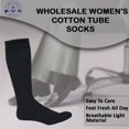 thumbnail image 7 of 12 Pack of Yacht & Smith 26 Inch Wholesale Women's Tube Socks, Women's Cotton Referee Sport Socks Size 9-11 (Black, 12), 7 of 7