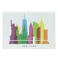 thumbnail image 1 of American Cutting Board, Landmarks of New York Liberty Empire State Building US Architecture, Decorative Tempered Glass Cutting and Serving Board, in 3 Sizes, by Ambesonne, 1 of 2