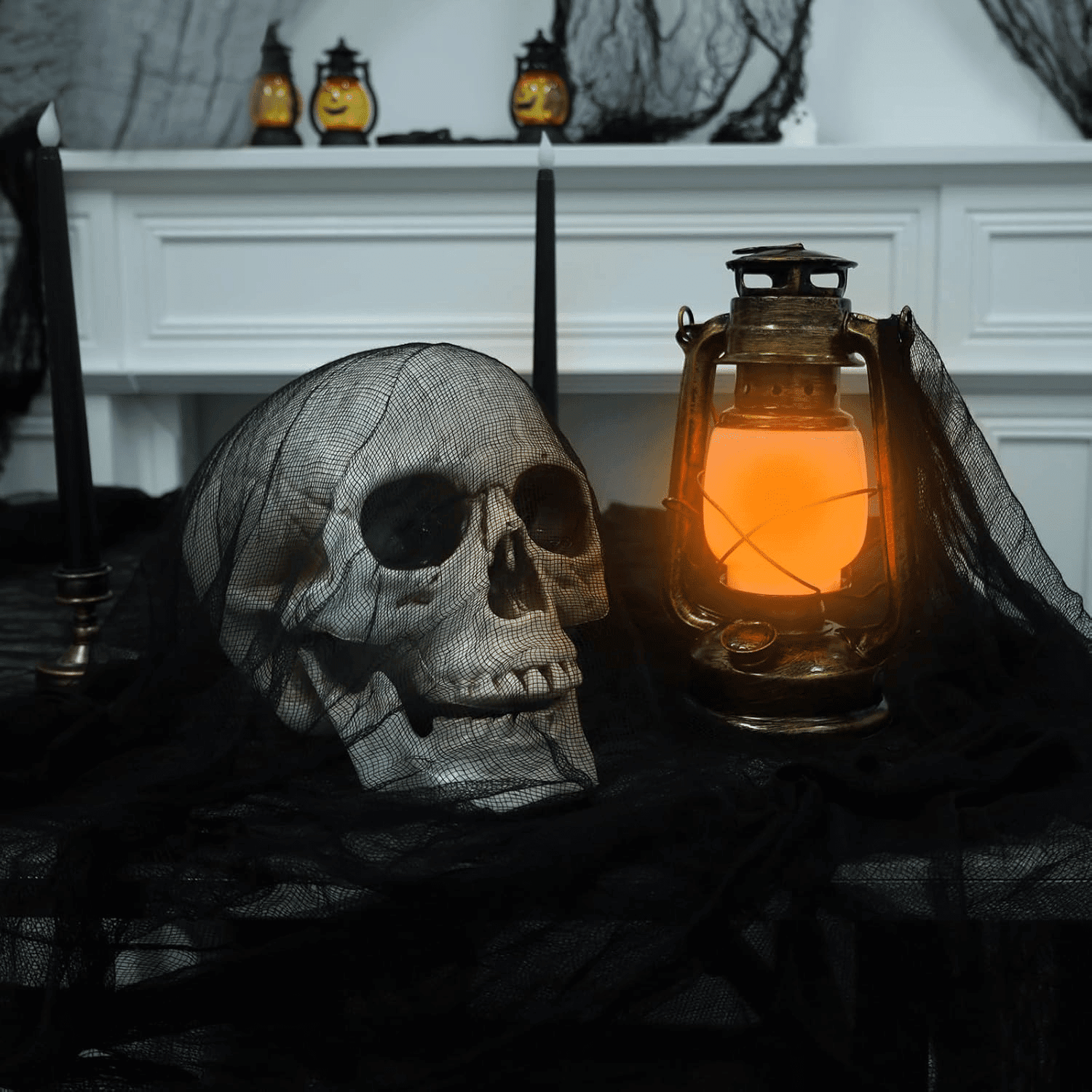 410x80 Inch Halloween Creepy Cloth Gauze Fabric in 5 Colors for Spooky Decor