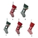 thumbnail image 2 of Wosthever Fabulosos calcetines navideños añaden un toque de elegancia a la decoración festiva Calcetines tejidos navideños Bolsas de regalo Kits de decoración para fiestas Copos de nieve rojos, 2 of 6