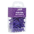 thumbnail image 3 of JAM Paper Push Pins, Light Purple, 100/Pack, 3 of 4