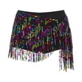 thumbnail image 5 of Womens Sequin Fringe Skirt Shorts Booty Dance Festival Bottoms Sequin Tassel Skirts Rave Fringe Hip Scarf, 5 of 5