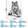 thumbnail image 2 of Watercolor Wolf Illustration Dishwasher Magnet Cover Decorative Sticker for Home Cabinet Kitchen 23" x26", 2 of 5