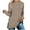 Khaki, variant on Oversized Sweatshirt for Women Long Sleeve Round Neck Side Slits Casual Loose Fall Winter Solid Color Pullover Tops,Gray,2XL