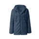 thumbnail image 2 of Chaqueta Ligera y Cálida para Mujer, Grandes, con Capucha y Cremallera, Abrigo de Invierno de Forro , Cárdigan Suave y Afelpado con Bolsillos. Azul S, 2 of 6