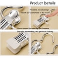 thumbnail image 4 of 5 Pack Stainless Steel Hanger Hooks for Closet,Stainless Steel Hanging Clip Hooks, Hangers Single Clip for Jeans Boots Hats Towels,Curtain Rings with Clips,Blue-5pc, 4 of 5