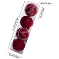 thumbnail image 2 of RXMEKW Personalized Christmas Ornaments Sourcing Christmas Tree Balls: Flocked Dark Red Pearl Painted Ornaments, 2 of 2
