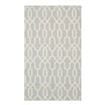 thumbnail image 1 of Handmade Wool Blue Transitional Geometric Reversible Modern Moroccan Kilim Rug, 1 of 1
